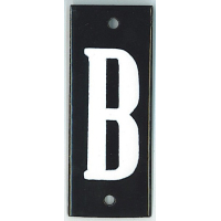 Huisnummer enkel zwart 4x10